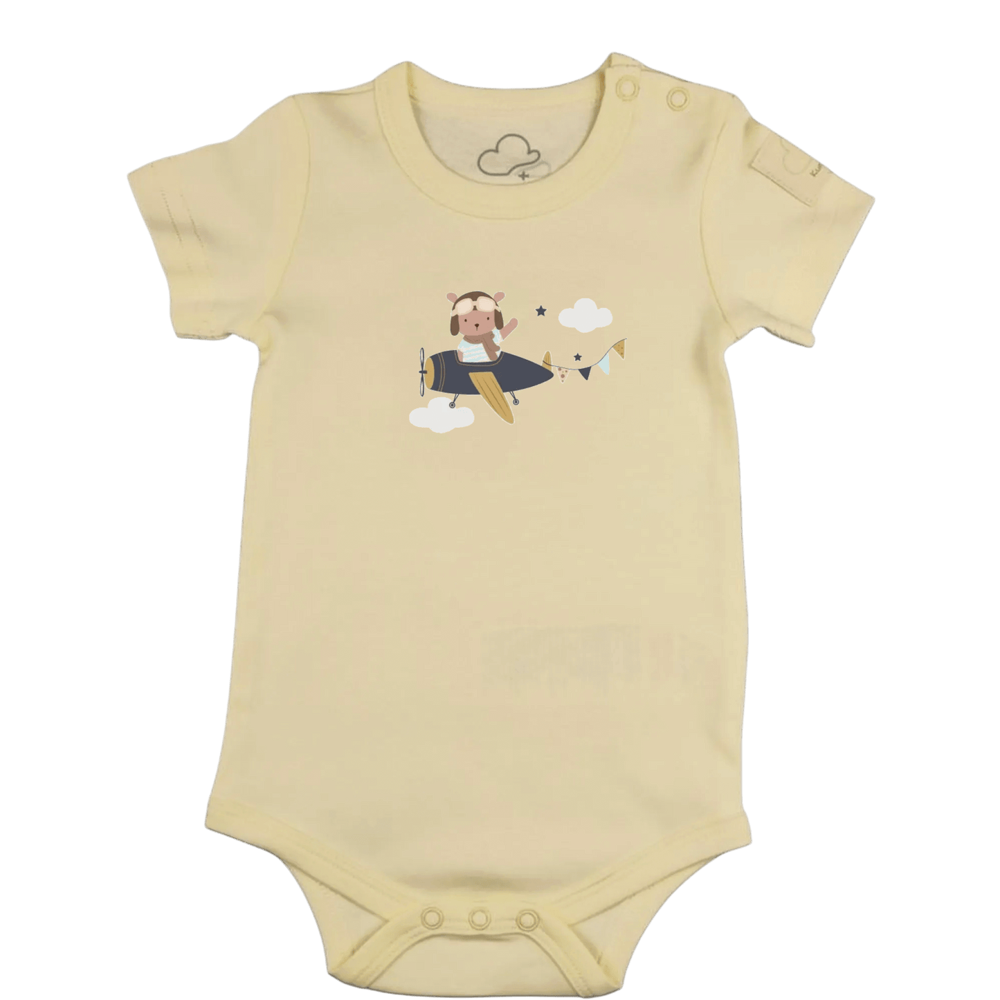 Body Neonato Manica Corta Aviazione - 100% Cotone Design Italiano 0-24M