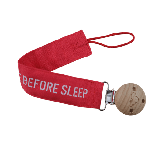 Portaciuccio Neonato Remove Before Sleep Aviazione - Rosso Clip Legno Design Italiano 21cm