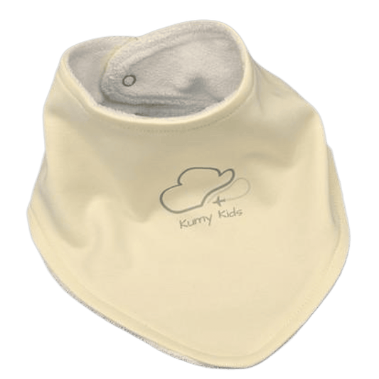 Bavaglino Neonato Bandana Triangolare Cotone - Beige Design Italiano 0-3 Anni