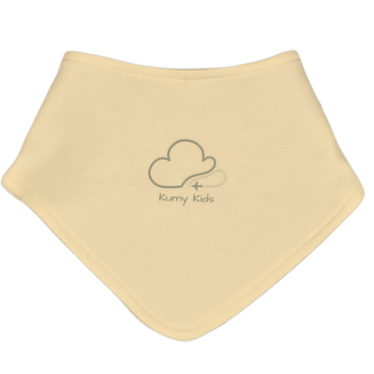 Aviation baby bandana bib, beige with pilot print – Kumy Kids