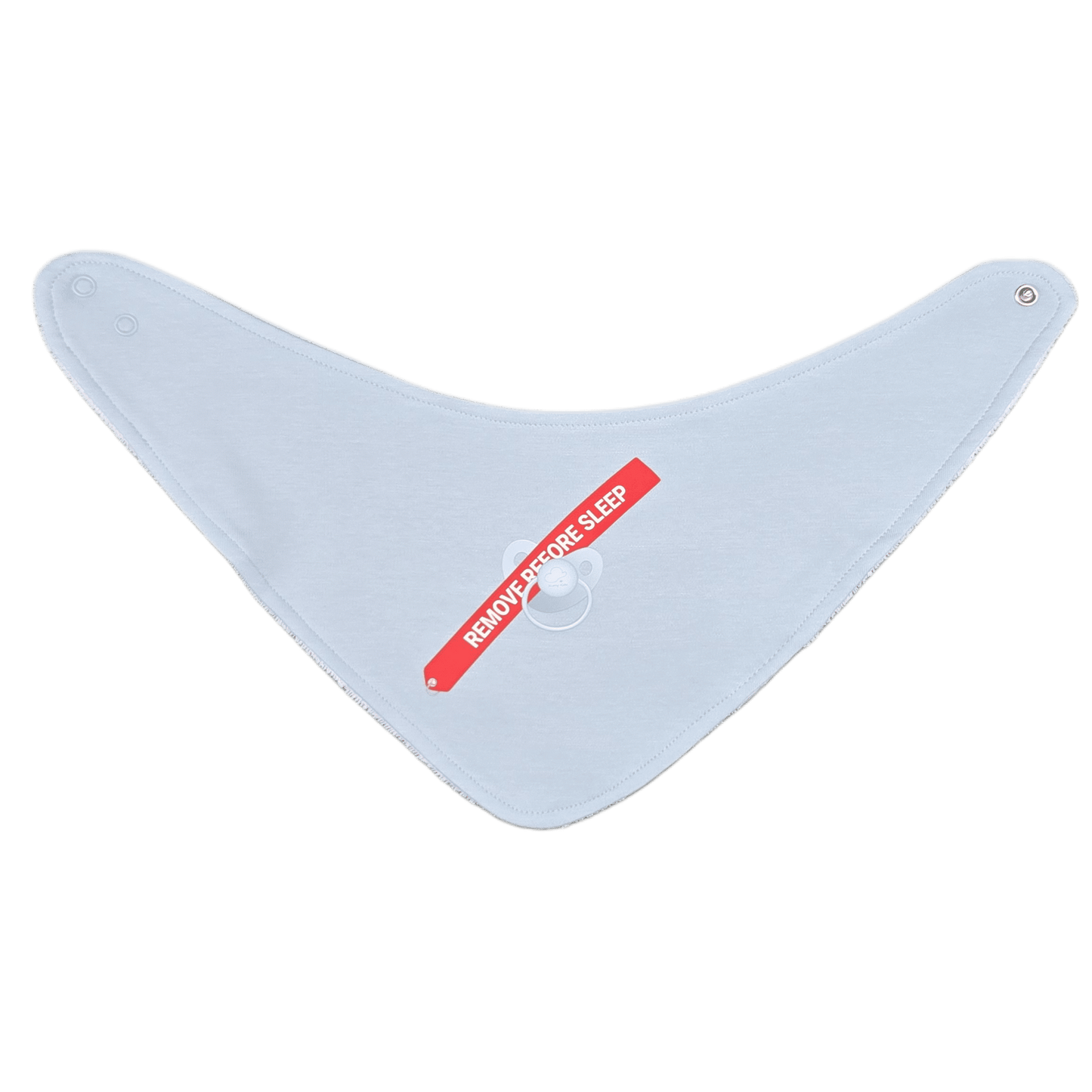 Aviation baby bandana bib, steel blue front view – Kumy Kids