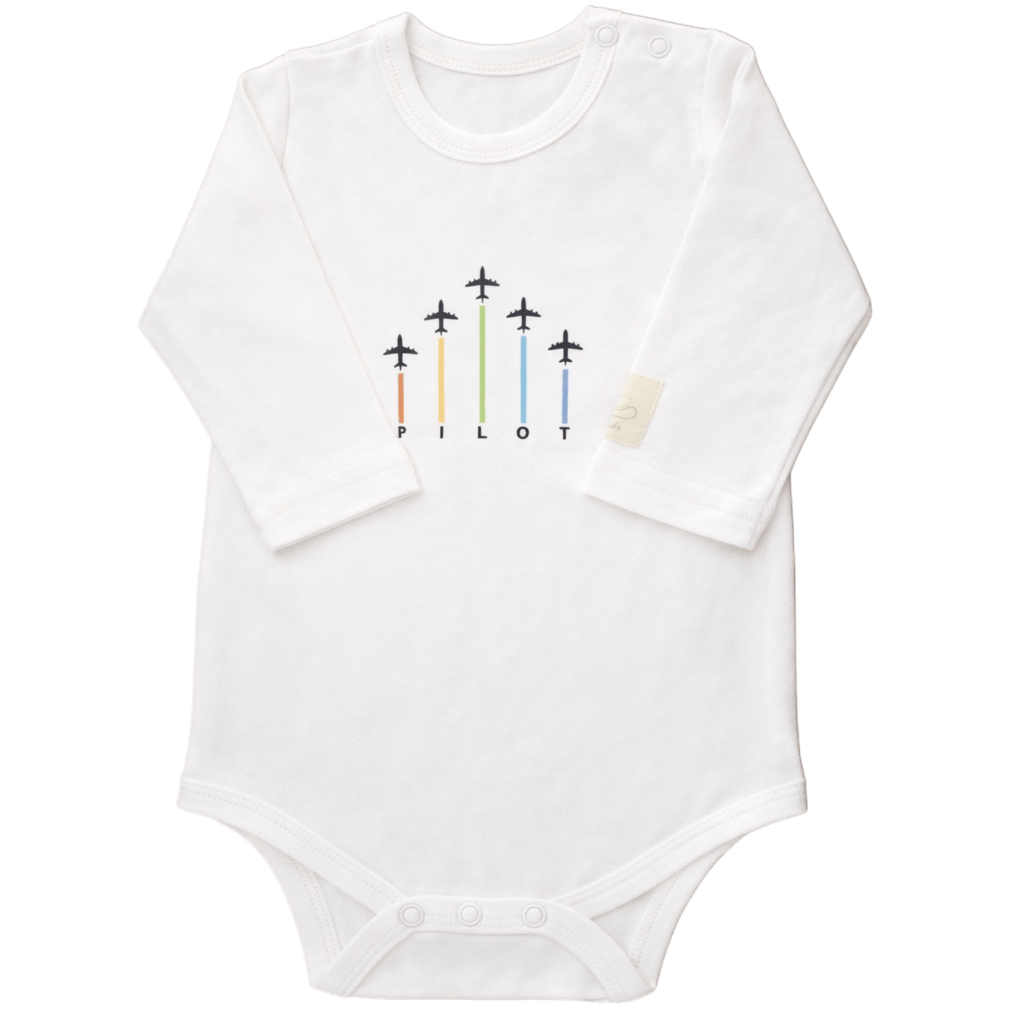 Body Pilota Neonato Manica Lunga - 100% Cotone Design Italiano 0-24M