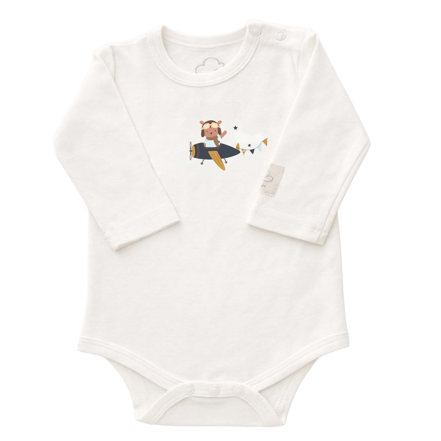 Body Pilota Neonato Manica Lunga - 100% Cotone Design Italiano 0-24M