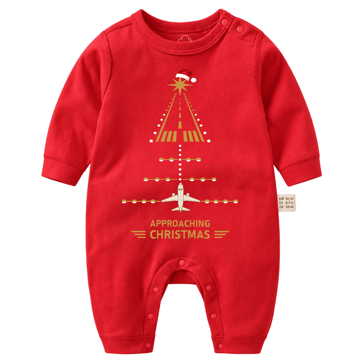 Tutina Natalizia Rossa per Neonato – Design Aviation Runway Approach