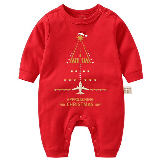 Tutina Natalizia Rossa per Neonato – Design Aviation Runway Approach