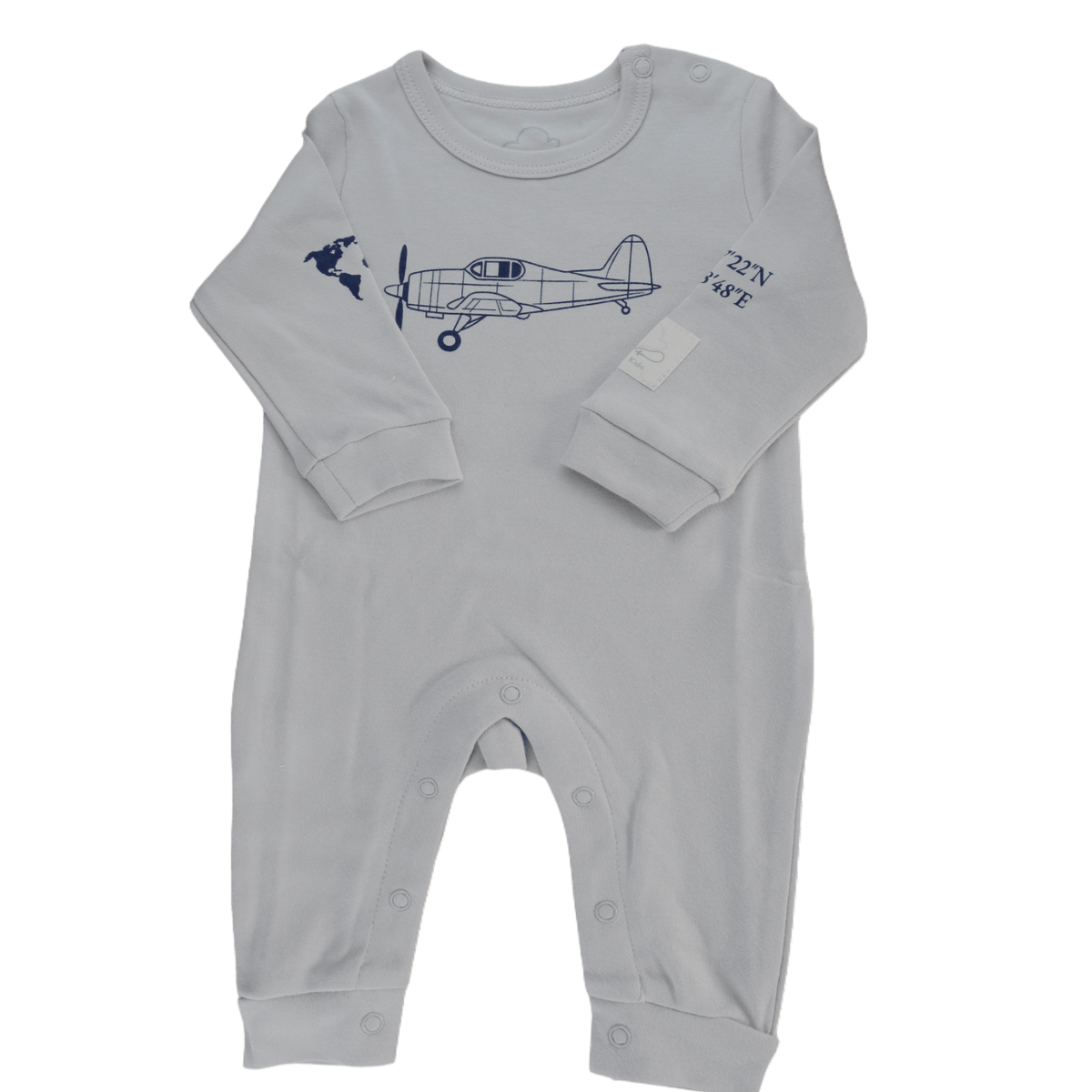 Tutina Neonato Unisex A Maniche Lunghe 100% Cotone - Fantasia Cartone Animato - 9-12 Mesi