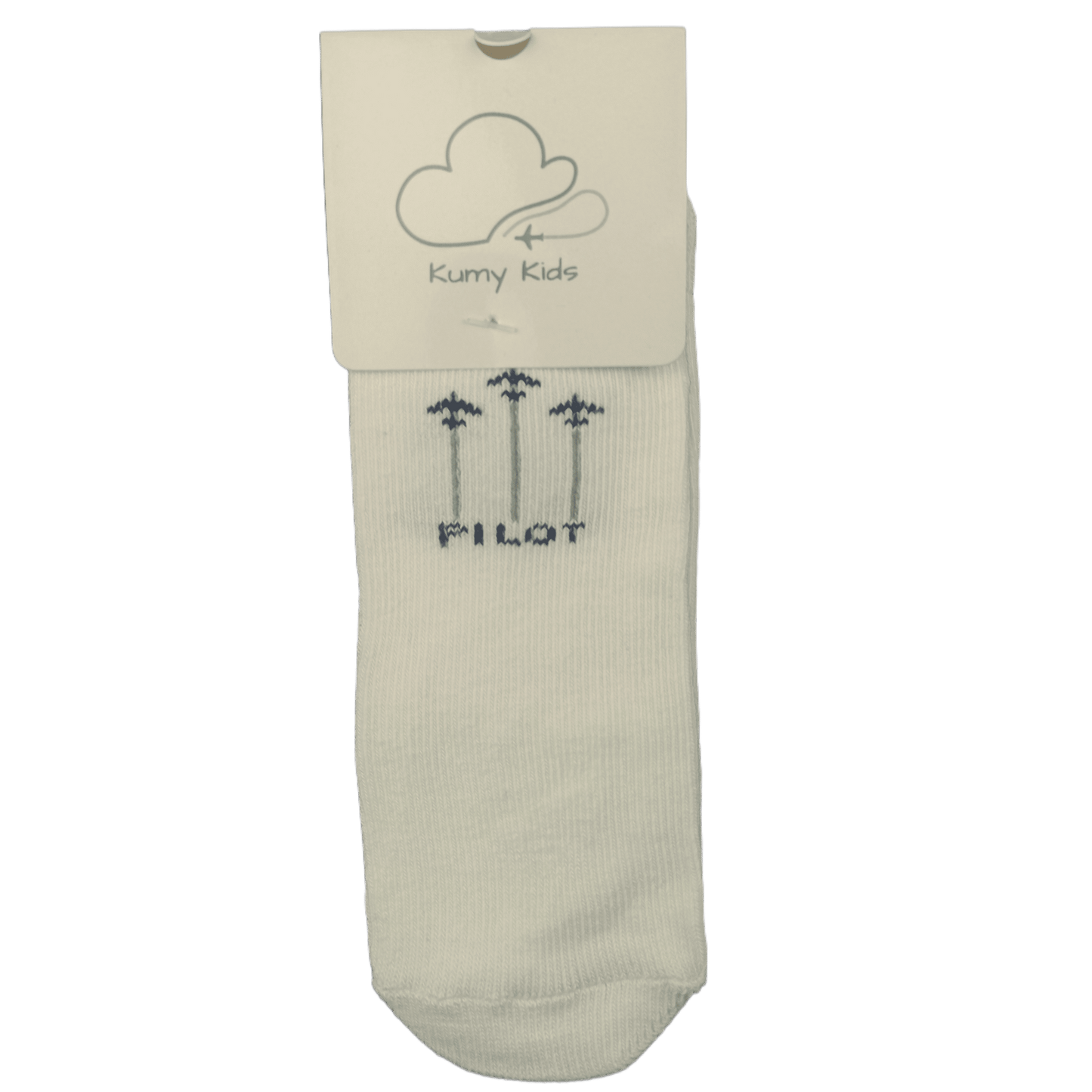 Calzini Cotone Neonato Design Aviazione - Morbidi Elastici Italiano 0-24M