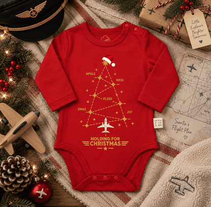 Body Natalizio Rosso per Neonato – Design Aviation Flight Path