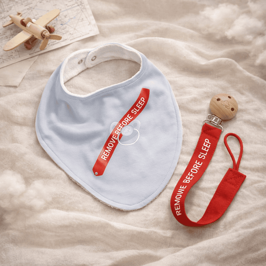 Bavaglino Neonato Bandana Aviazione Cotone - 80% Cotone 20% Poliestere Design Italiano 0-24M