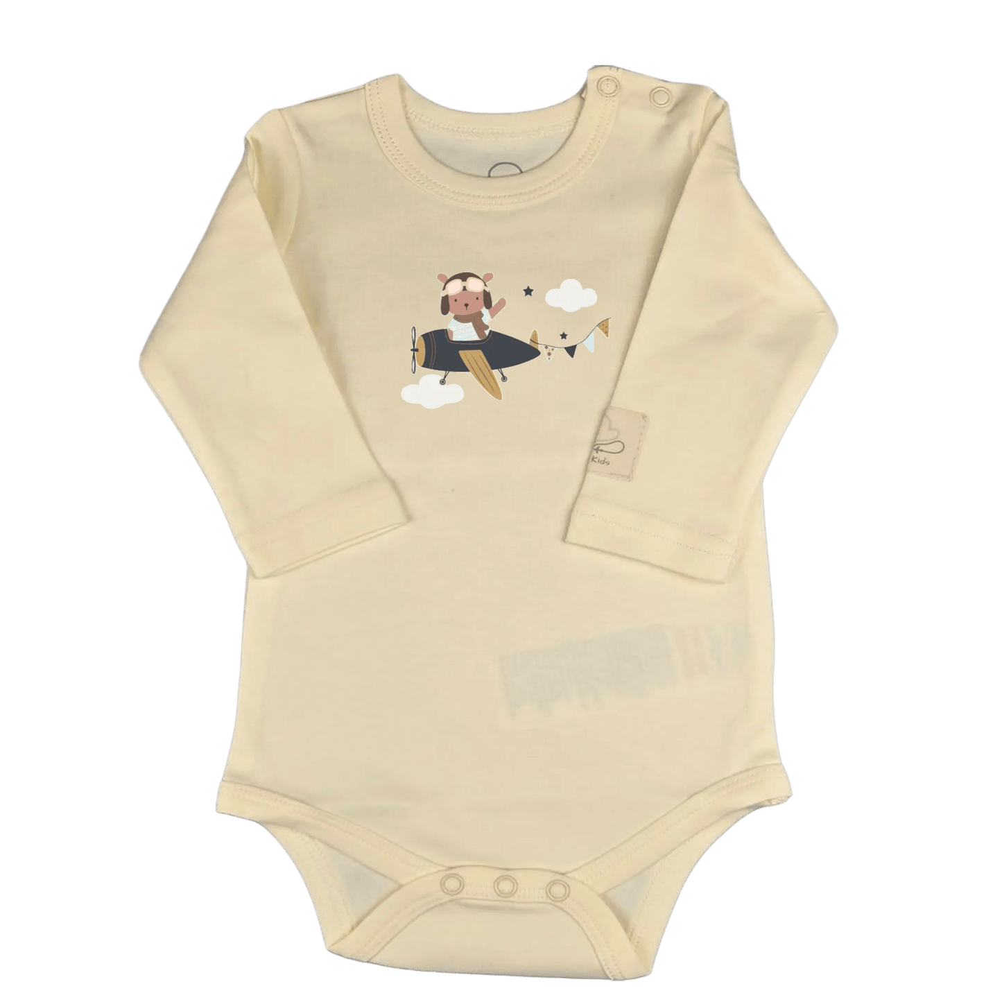 Body Pilota Neonato Manica Lunga - 100% Cotone Design Italiano 0-24M