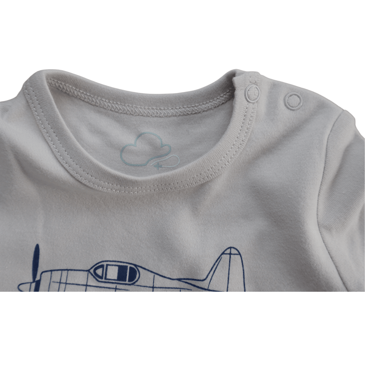 Tutina Neonato Manica Lunga Cotone Aviazione - 100% Cotone Pettinato Design Italiano 0-24M
