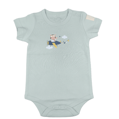 Sage green teddy print bodysuit 