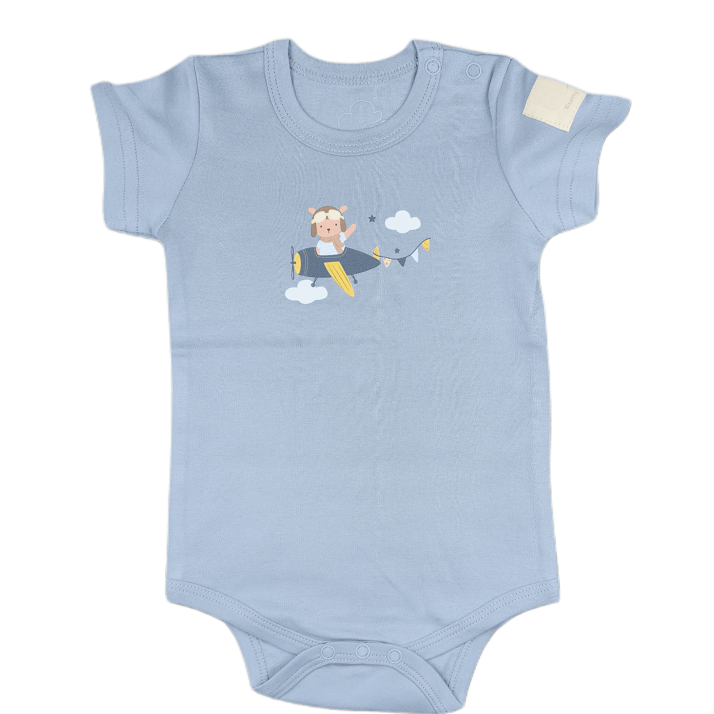 Body Neonato Manica Corta Aviazione - 100% Cotone Design Italiano 0-24M