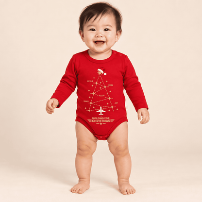 Body Natalizio Rosso per Neonato – Design Aviation Flight Path