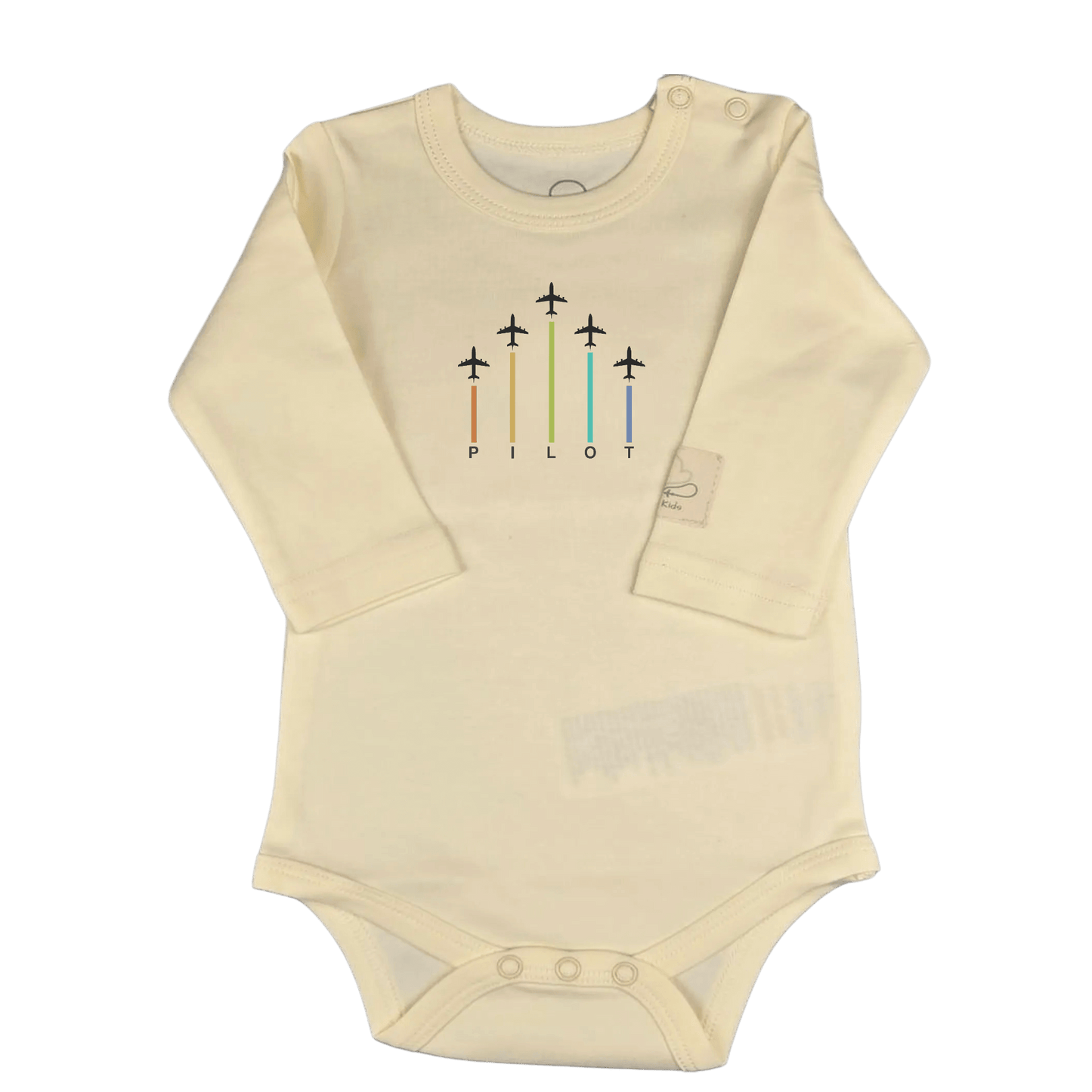 Body Pilota Neonato Manica Lunga - 100% Cotone Design Italiano 0-24M