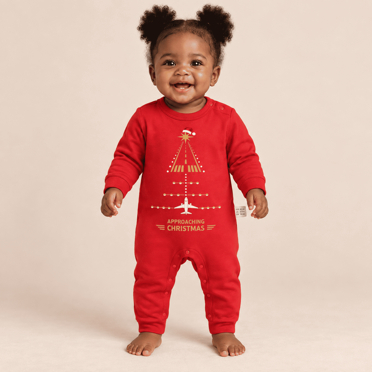 Tutina Natalizia Rossa per Neonato – Design Aviation Runway Approach