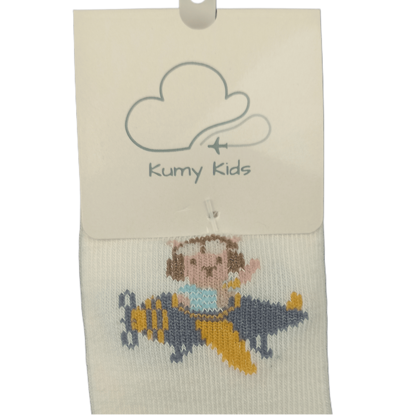 Calzini Cotone Neonato Design Aviazione - Morbidi Elastici Italiano 0-24M