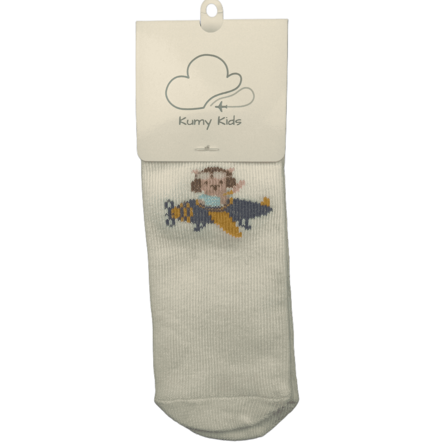 Calzini Cotone Neonato Design Aviazione - Morbidi Elastici Italiano 0-24M
