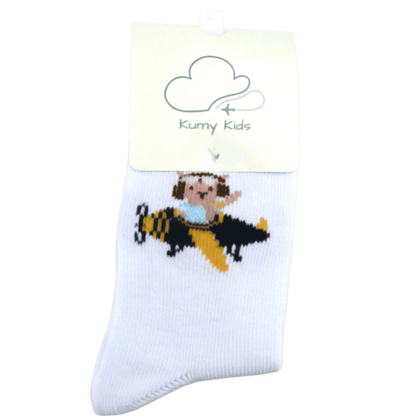 Calzini Cotone Neonato Design Aviazione - Morbidi Elastici Italiano 0-24M
