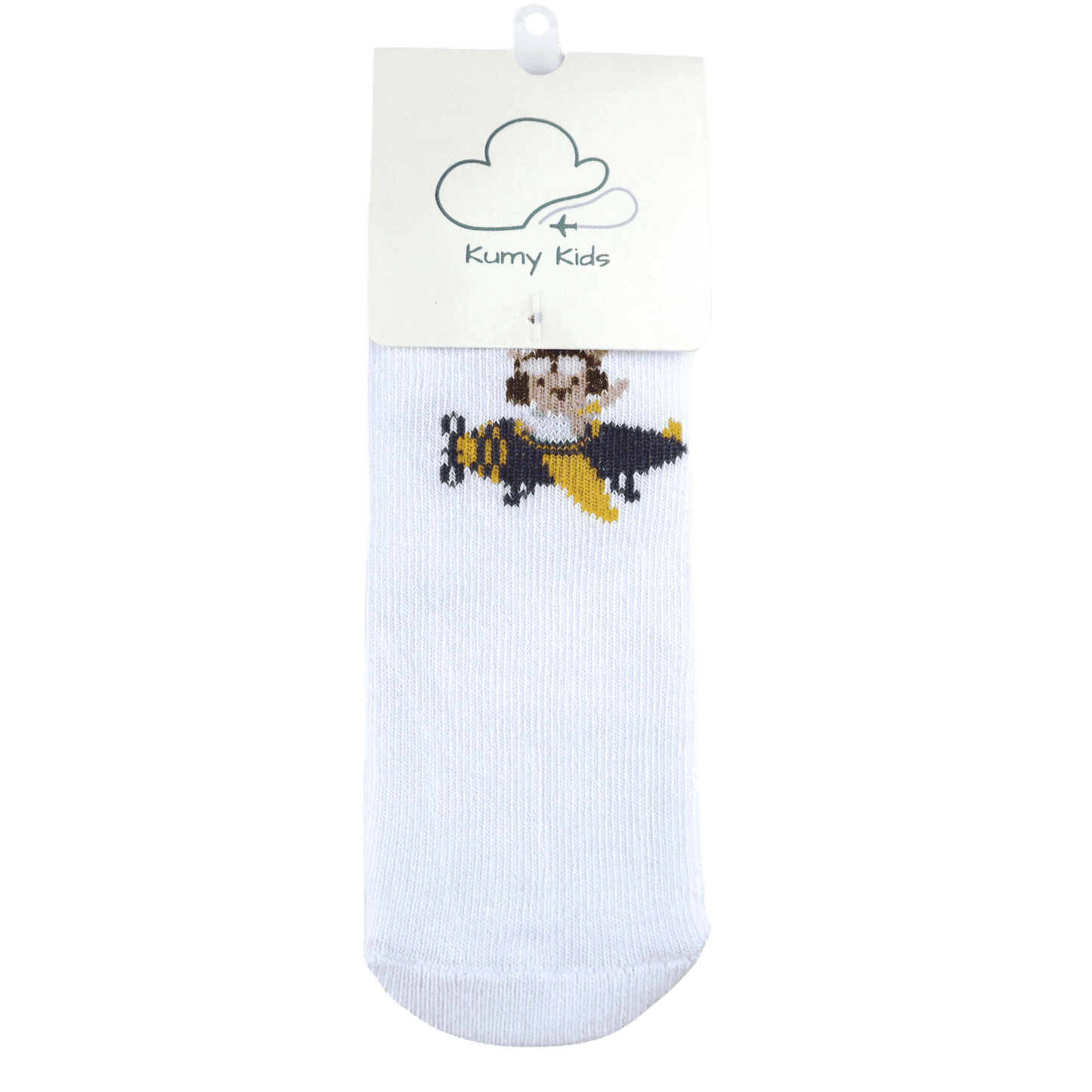 Calzini Cotone Neonato Design Aviazione - Morbidi Elastici Italiano 0-24M