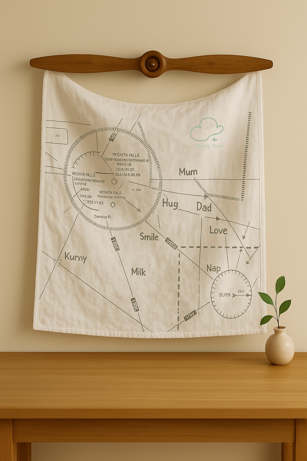 Muslin neonato mappa aviazione in Bamboo-Cotone  – Kumy Kids®