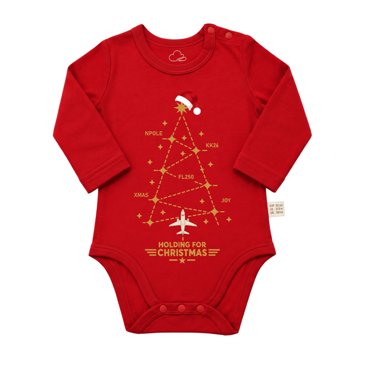 Body Natalizio Rosso per Neonato – Design Aviation Flight Path