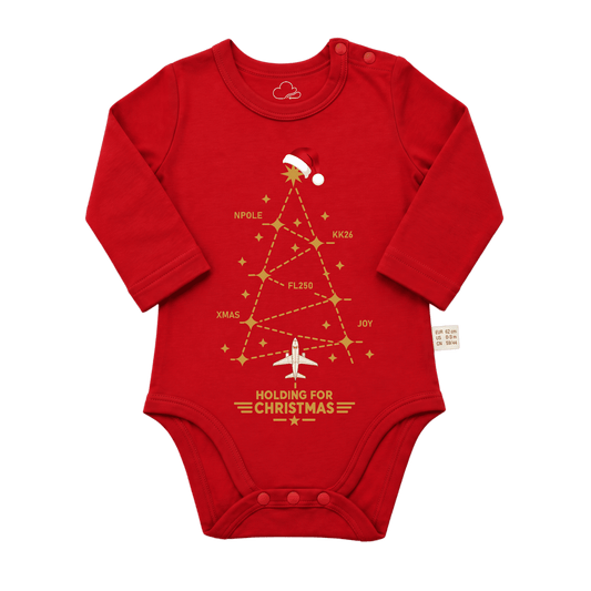 Body Natalizio Rosso per Neonato – Design Aviation Flight Path