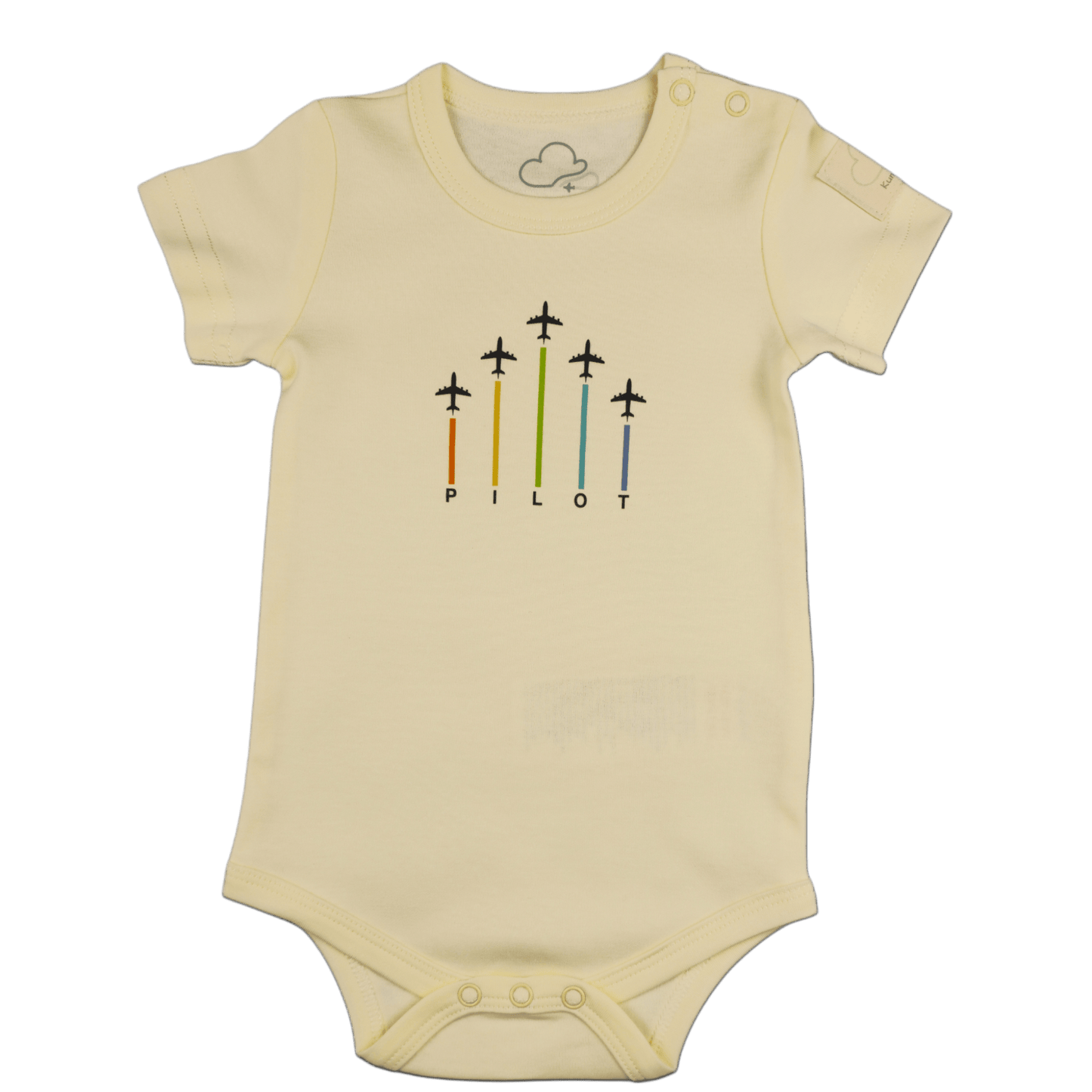 Body Neonato Manica Corta Aviazione - 100% Cotone Design Italiano 0-24M