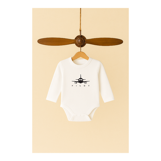 Long Sleeve Front View "Airplane" Baby Bodysuit – Kumy Kids®